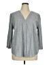 Van Heusen 100% Cotton Gray 3/4 Sleeve Blouse Size XL - photo 1