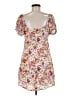 Lush Floral White Casual Dress Size M - photo 2