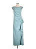 Xscape Solid Blue Cocktail Dress Size 16 - photo 1