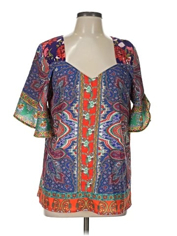 Umgee Short Sleeve Blouse (view 1)