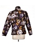 Lands' End 100% Polyester Print Brown Jacket Size L (petite) - photo 2