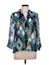 Ruby Rd. Graphic Teal 3/4 Sleeve Blouse Size 12 - photo 1