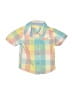 Wonder Nation Color Block Yellow Short Sleeve Button-Down Shirt 9-12 MO / 12 MO - photo 1