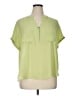 Cato 100% Polyester Green Short Sleeve Blouse Size XL - photo 1