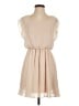 Lush 100% Polyester Solid Tan Casual Dress Size S - photo 1