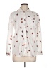 Joules Print Ivory Long Sleeve Blouse Size 8 - photo 1