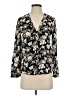 Zara Basic Floral Black 3/4 Sleeve Blouse Size XS - photo 1