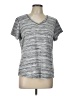 RBX 100% Polyester Stripes Gray Active T-Shirt Size L - photo 1