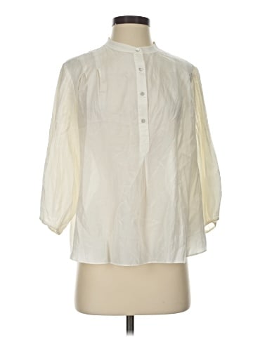 7 For All Mankind 3/4 Sleeve Silk Top (view 1)