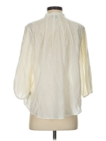 7 For All Mankind 3/4 Sleeve Silk Top (view 2)