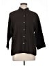 Chico's Design 100% Linen Black 3/4 Sleeve Button-Down Shirt Size Lg (2) - photo 1