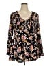 Torrid 100% Rayon Black Long Sleeve Blouse Size 2X Plus (2) - photo 1