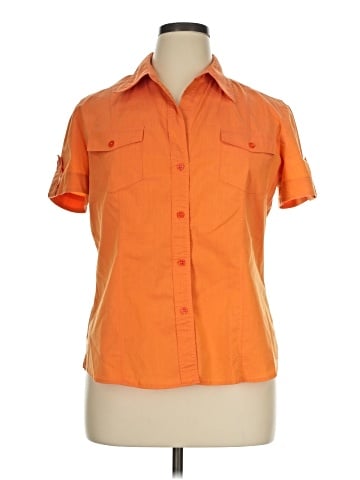New York & Company Short Sleeve Blouse (view 1)