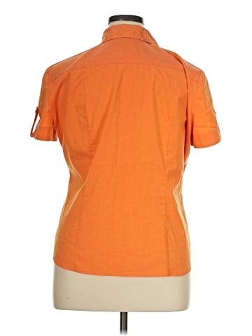New York & Company Short Sleeve Blouse (view 2)
