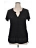 Sanctuary 100% Linen Black Short Sleeve Blouse Size XL - photo 1