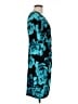 Connected Apparel Print Teal Cocktail Dress Size 10 - photo 4