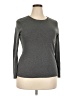 Talbots 100% Cotton Gray Long Sleeve Top Size XL - photo 1