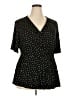 Lane Bryant Stars Black Short Sleeve Blouse Size 18 - 20 Plus - photo 1