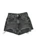 Zara Gray Denim Shorts Size 0 - photo 1