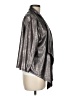 Nina Leonard Metallic Silver Jacket Size M - photo 4