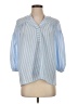 Willi Smith 100% Polyester Blue 3/4 Sleeve Blouse Size S - photo 1