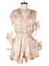Selfie Leslie 100% Polyester Floral Ivory Romper Size M - photo 1
