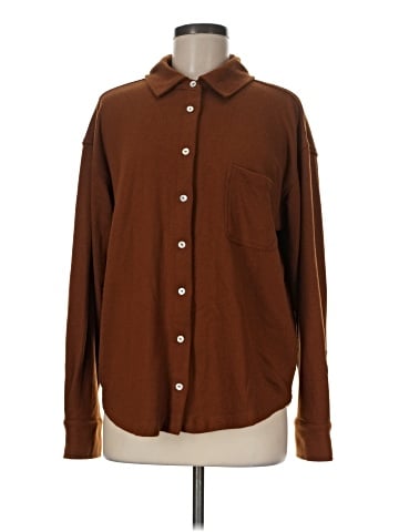 DONNI Long Sleeve Button-Down Shirt (view 1)