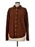 DONNI Solid Brown Long Sleeve Button-Down Shirt Size M - photo 1