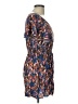 AUW 100% Rayon Paisley Blue Casual Dress Size L - photo 4