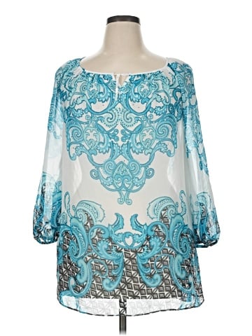 JM Collection 3/4 Sleeve Blouse (view 1)