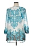 JM Collection 100% Polyester Teal 3/4 Sleeve Blouse Size XL - photo 2