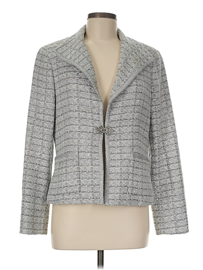 Pre-owned Doncaster Collection Blazer Jacket In Gray