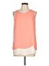 Saint Tropez West 100% Polyester Orange Sleeveless Blouse Size L - photo 1