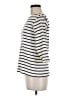 L.L.Bean 100% Cotton Stripes Ivory 3/4 Sleeve Top Size M - photo 5
