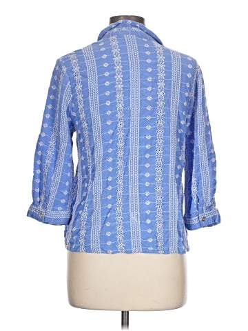 Ultra Pink 3/4 Sleeve Button-Down Shirt (view 2)