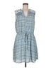 Gap 100% Polyester Print Blue Casual Dress Size M - photo 1