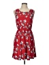 Unbranded Floral Red Casual Dress Size L - photo 1