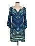 Hale Bob Print Blue Casual Dress Size M - photo 1