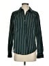 Veronica Beard 100% Cotton Stripes Green Long Sleeve Button-Down Shirt Size S - photo 1