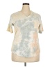 Zyia Active Tie-dye Ivory Short Sleeve T-Shirt Size 3X - photo 1