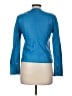 Rebecca Taylor 100% Leather Solid Blue Jacket Size 6 - photo 2