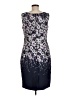Talbots 100% Polyester Floral Gray Cocktail Dress Size 8 - photo 2