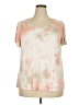 Green Envelope Tie-dye Ivory Short Sleeve T-Shirt Size 2X - photo 1