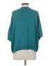 St. John Color Block Teal Wool Cardigan Size S - photo 2