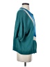 St. John Color Block Teal Wool Cardigan Size S - photo 4