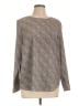 dalia 100% Polyester Argyle Gray Long Sleeve Top Size L - photo 1