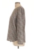 dalia 100% Polyester Argyle Gray Long Sleeve Top Size L - photo 5