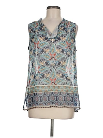 Rose + Olive Sleeveless Blouse (view 1)