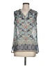 Rose + Olive 100% Polyester Teal Sleeveless Blouse Size M - photo 1