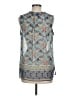 Rose + Olive 100% Polyester Teal Sleeveless Blouse Size M - photo 2